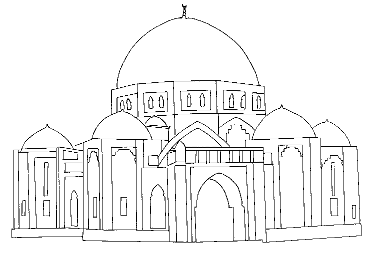 ぬりえページ: モスク (建物と建築) #64514 - 無料の印刷可能なぬりえページ