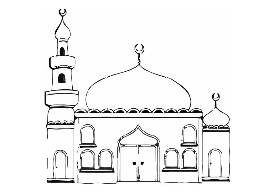 ぬりえページ: モスク (建物と建築) #64519 - 無料の印刷可能なぬりえページ