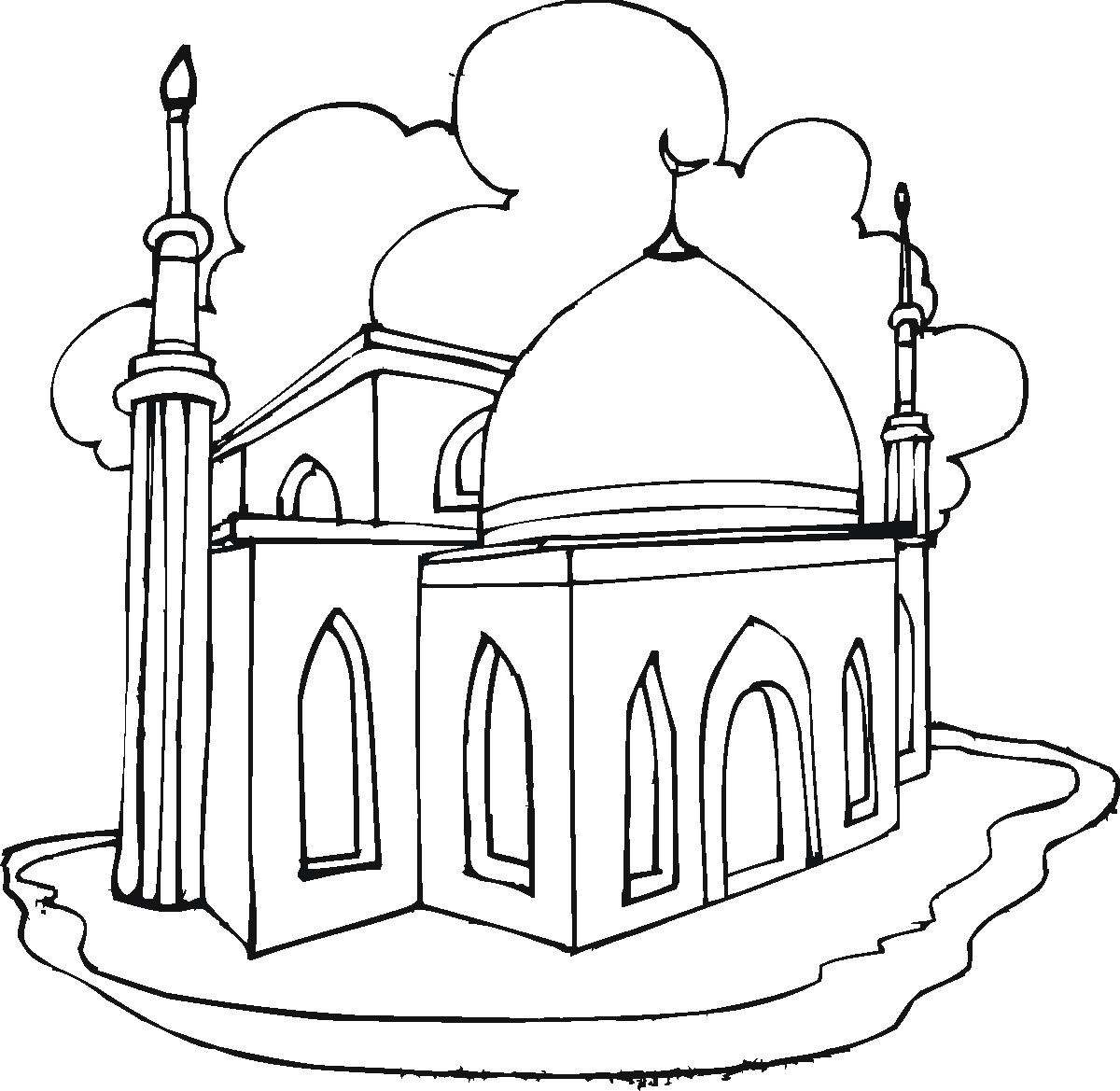 ぬりえページ: モスク (建物と建築) #64526 - 無料の印刷可能なぬりえページ