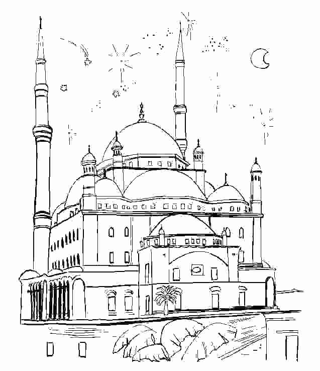 ぬりえページ: モスク (建物と建築) #64531 - 無料の印刷可能なぬりえページ