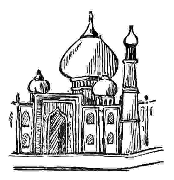 ぬりえページ: モスク (建物と建築) #64535 - 無料の印刷可能なぬりえページ