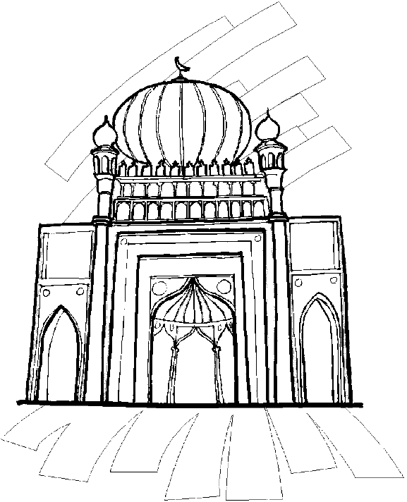 ぬりえページ: モスク (建物と建築) #64556 - 無料の印刷可能なぬりえページ
