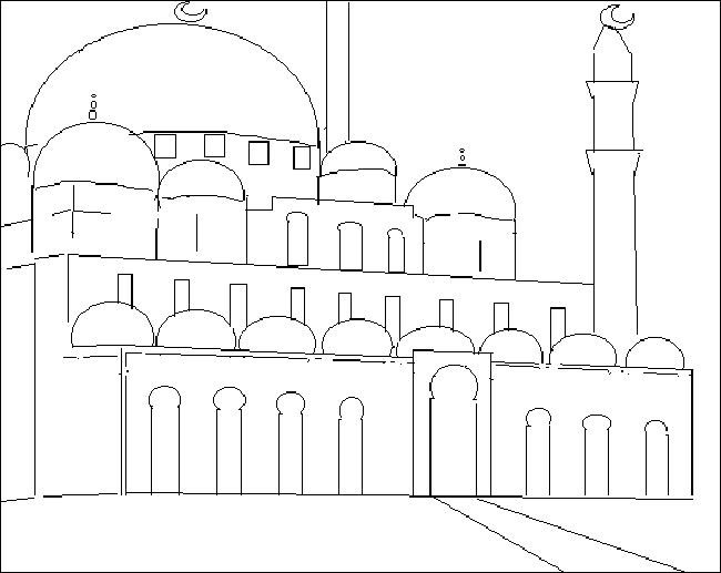 ぬりえページ: モスク (建物と建築) #64570 - 無料の印刷可能なぬりえページ