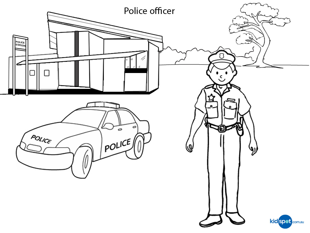 ぬりえページ: 警察署 (建物と建築) #68915 - 無料の印刷可能なぬりえページ