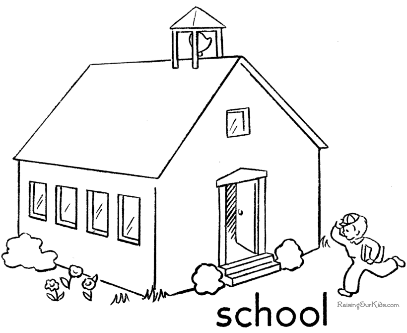 ぬりえページ: 学校 (建物と建築) #63998 - 無料の印刷可能なぬりえページ