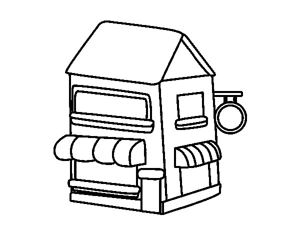 ぬりえページ: 店 (建物と建築) #23369 - 無料の印刷可能なぬりえページ