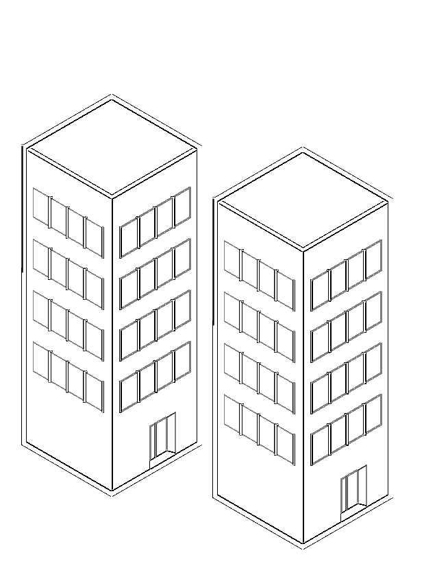 ぬりえページ: 超高層ビル (建物と建築) #65544 - 無料の印刷可能なぬりえページ