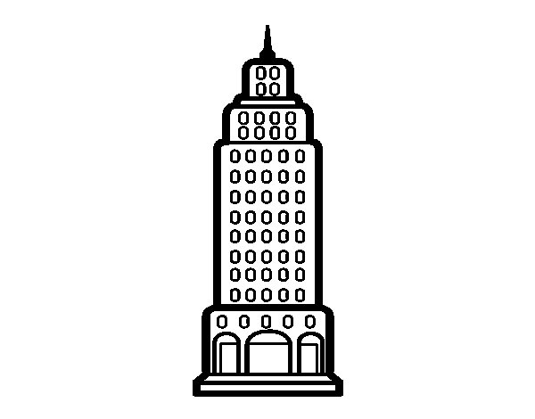 ぬりえページ: 超高層ビル (建物と建築) #65555 - 無料の印刷可能なぬりえページ