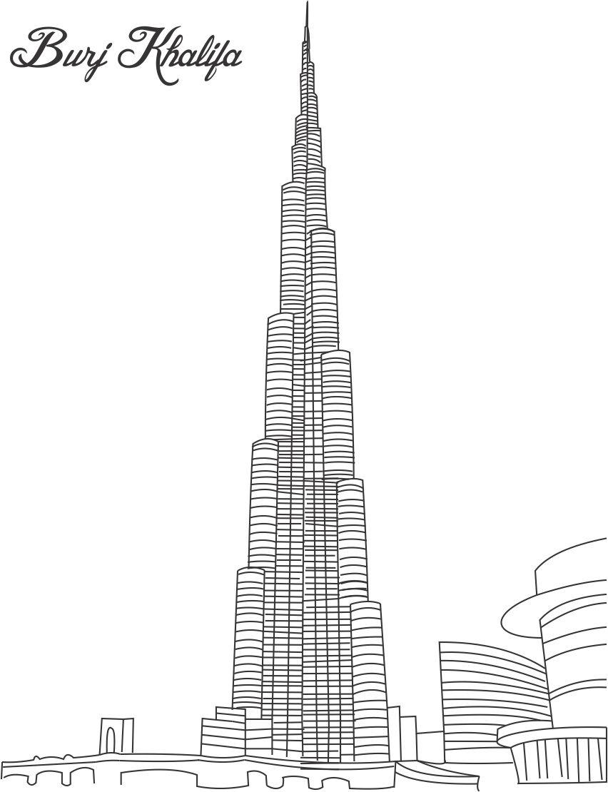 ぬりえページ: 超高層ビル (建物と建築) #65790 - 無料の印刷可能なぬりえページ