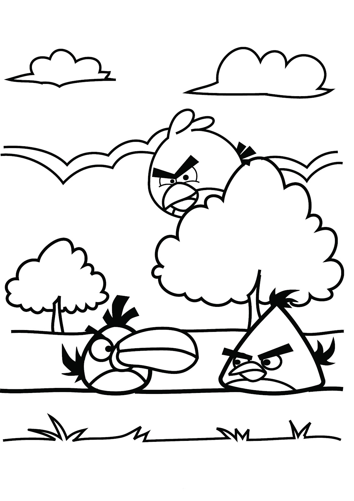 ぬりえページ: アングリーバード (漫画) #25071 - 無料の印刷可能なぬりえページ