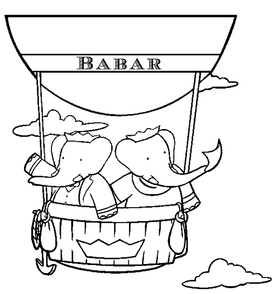 ぬりえページ: ババール (漫画) #28150 - 無料の印刷可能なぬりえページ