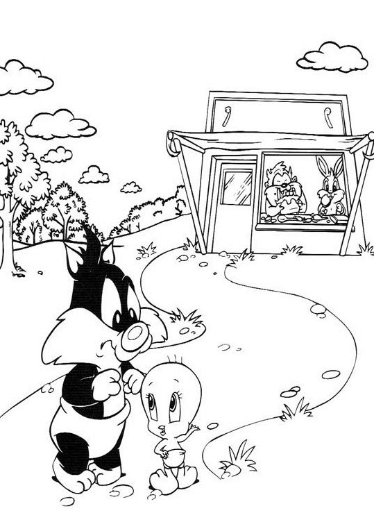 ぬりえページ: ベイビー・ルーニー・テューンズ (漫画) #26567 - 無料の印刷可能なぬりえページ