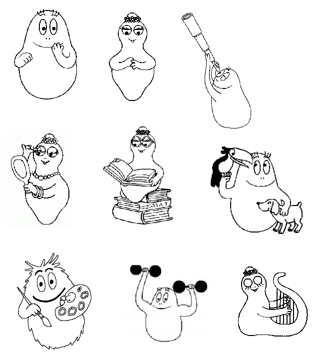 ぬりえページ: バーバパパ (漫画) #36428 - 無料の印刷可能なぬりえページ