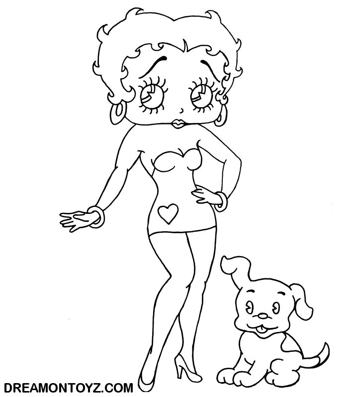 ぬりえページ: ベティ・ブープ (漫画) #25928 - 無料の印刷可能なぬりえページ