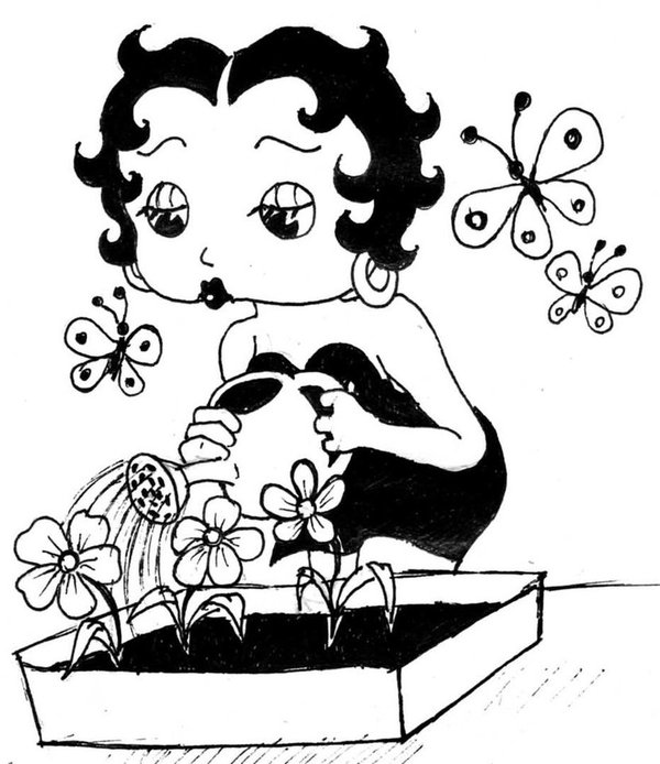 ぬりえページ: ベティ・ブープ (漫画) #25980 - 無料の印刷可能なぬりえページ