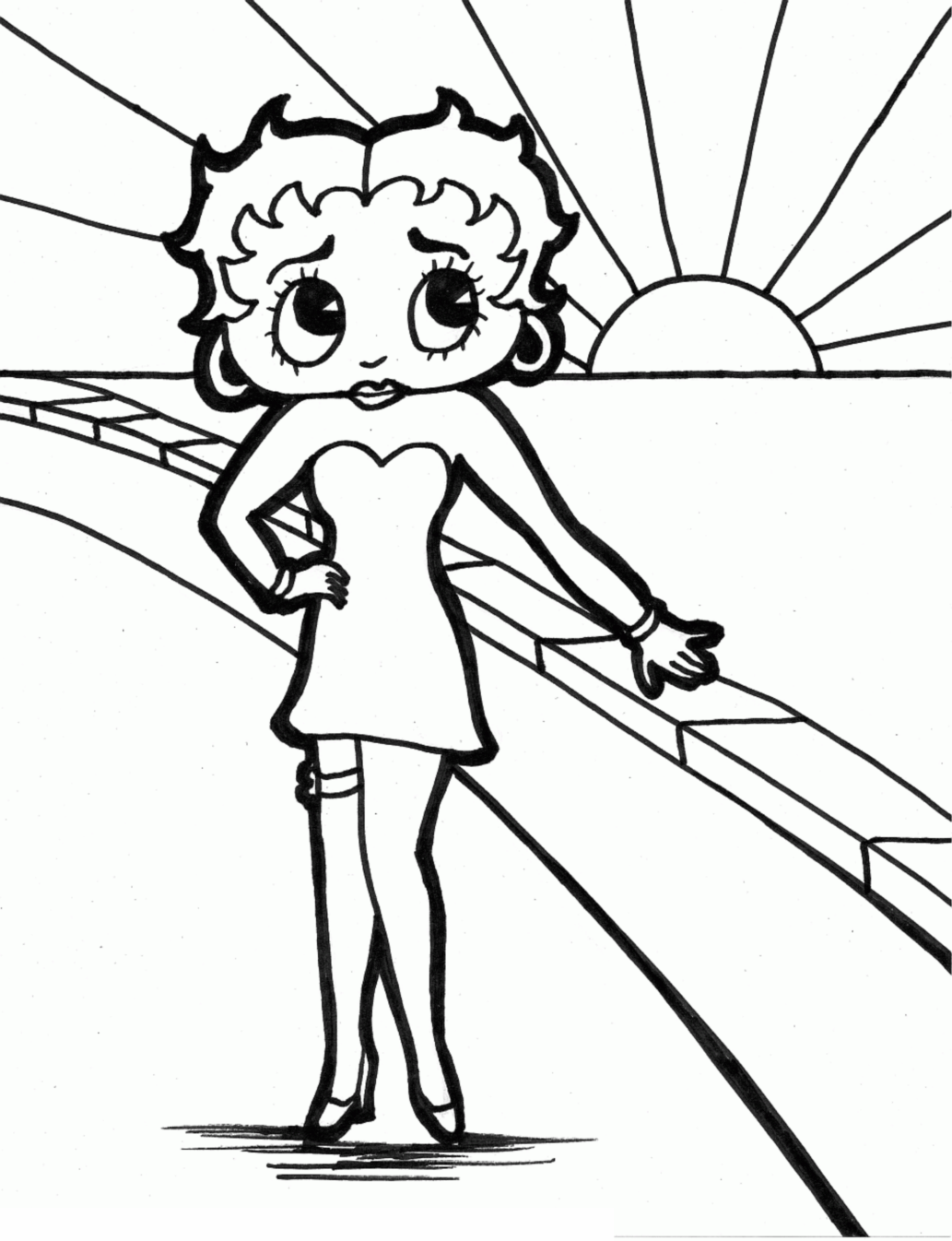 ぬりえページ: ベティ・ブープ (漫画) #26074 - 無料の印刷可能なぬりえページ