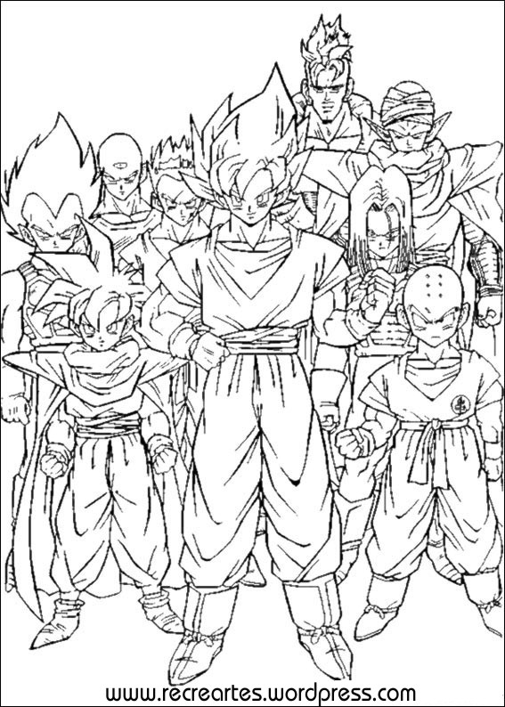 ぬりえページ: ドラゴンボールZ (漫画) #38477 - 無料の印刷可能なぬりえページ