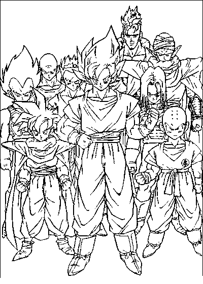 ぬりえページ: ドラゴンボールZ (漫画) #38617 - 無料の印刷可能なぬりえページ