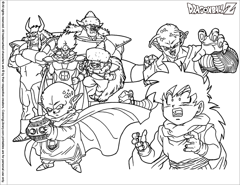 ぬりえページ: ドラゴンボールZ (漫画) #38763 - 無料の印刷可能なぬりえページ