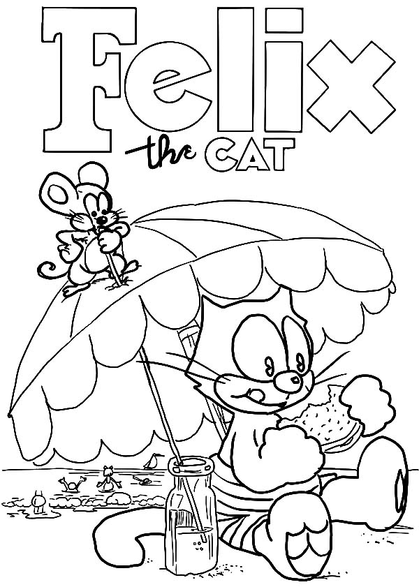 ぬりえページ: 猫のフェリックス (漫画) #47862 - 無料の印刷可能なぬりえページ