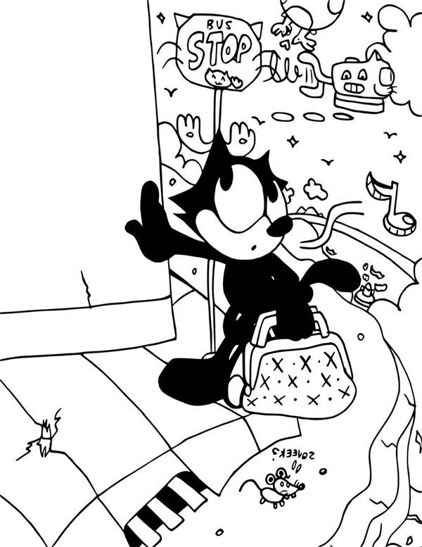ぬりえページ: 猫のフェリックス (漫画) #47888 - 無料の印刷可能なぬりえページ