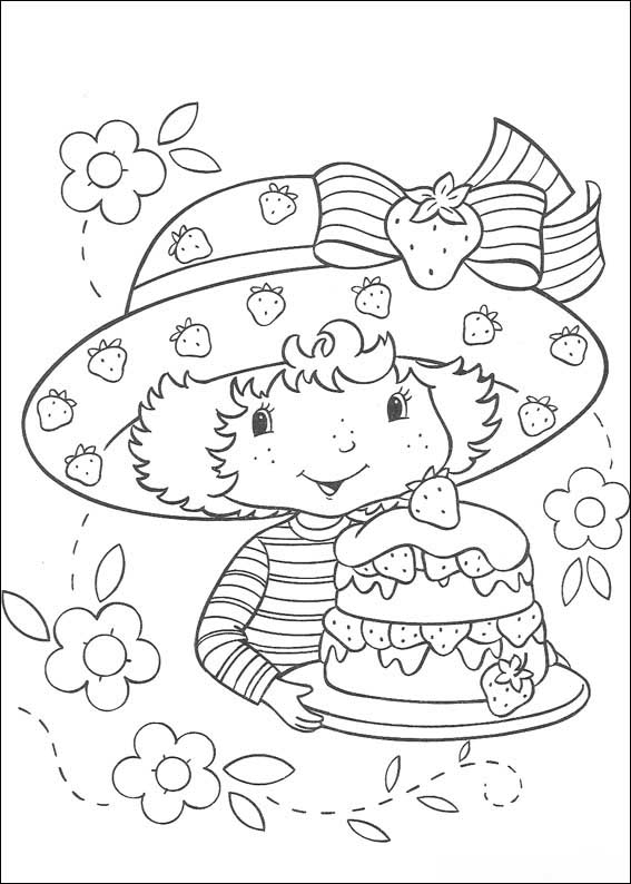 ぬりえページ: ストロベリーショートケーキ / ストロベリー (漫画) #35521 - 無料の印刷可能なぬりえページ