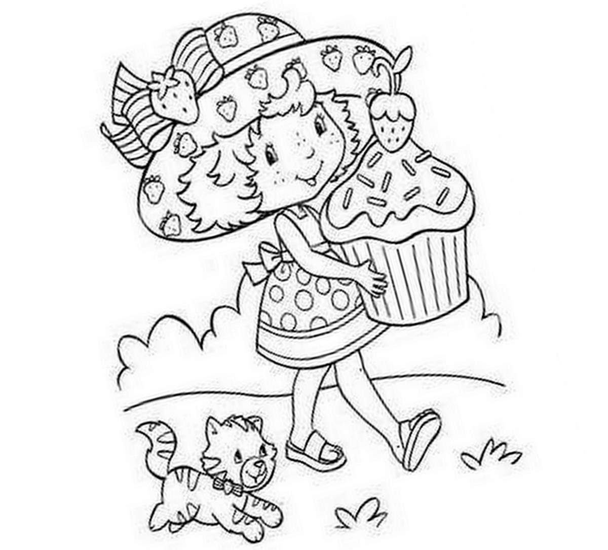 ぬりえページ: ストロベリーショートケーキ / ストロベリー (漫画) #35569 - 無料の印刷可能なぬりえページ