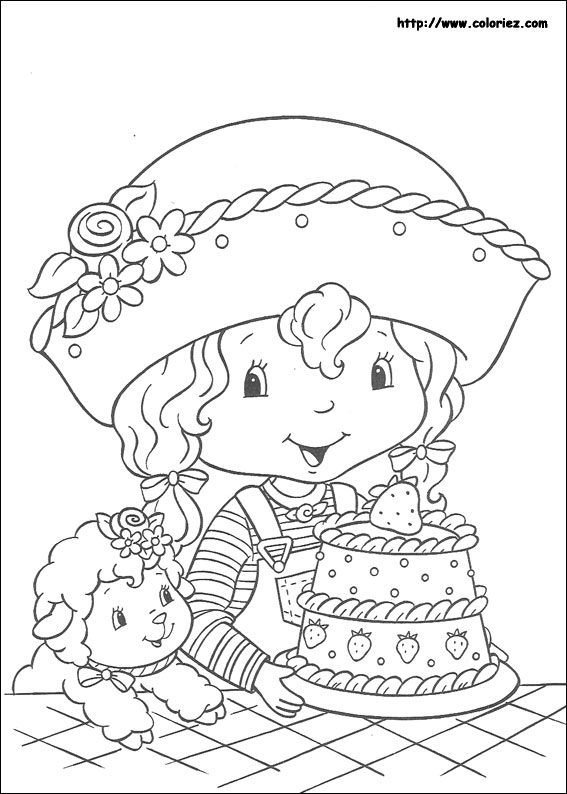 ぬりえページ: ストロベリーショートケーキ / ストロベリー (漫画) #35608 - 無料の印刷可能なぬりえページ