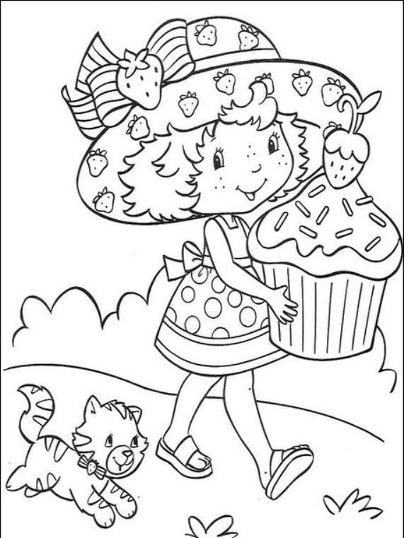 ぬりえページ: ストロベリーショートケーキ / ストロベリー (漫画) #35648 - 無料の印刷可能なぬりえページ