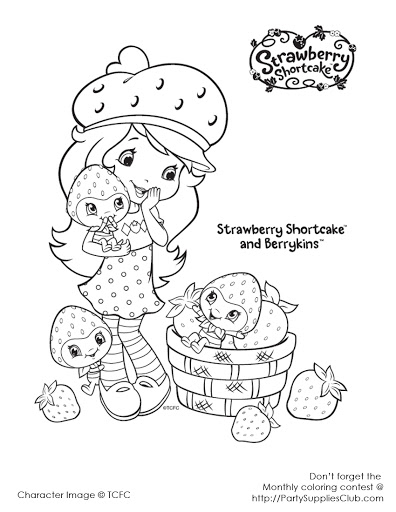 ぬりえページ: ストロベリーショートケーキ / ストロベリー (漫画) #35732 - 無料の印刷可能なぬりえページ