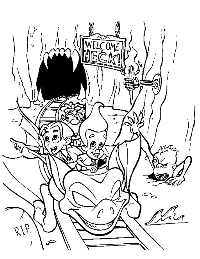 ぬりえページ: ジミー・ニュートロン (漫画) #48907 - 無料の印刷可能なぬりえページ