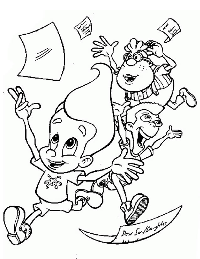 ぬりえページ: ジミー・ニュートロン (漫画) #48909 - 無料の印刷可能なぬりえページ
