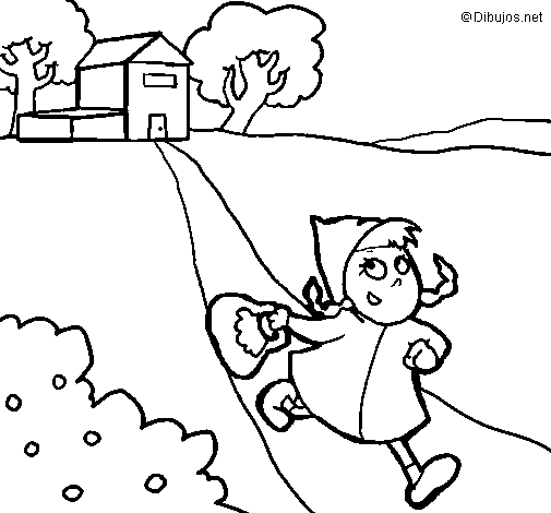ぬりえページ: 赤頭巾ちゃん (漫画) #49220 - 無料の印刷可能なぬりえページ