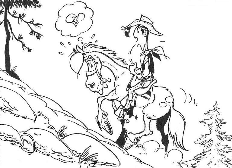 ぬりえページ: ラッキー・ルーク (漫画) #25515 - 無料の印刷可能なぬりえページ