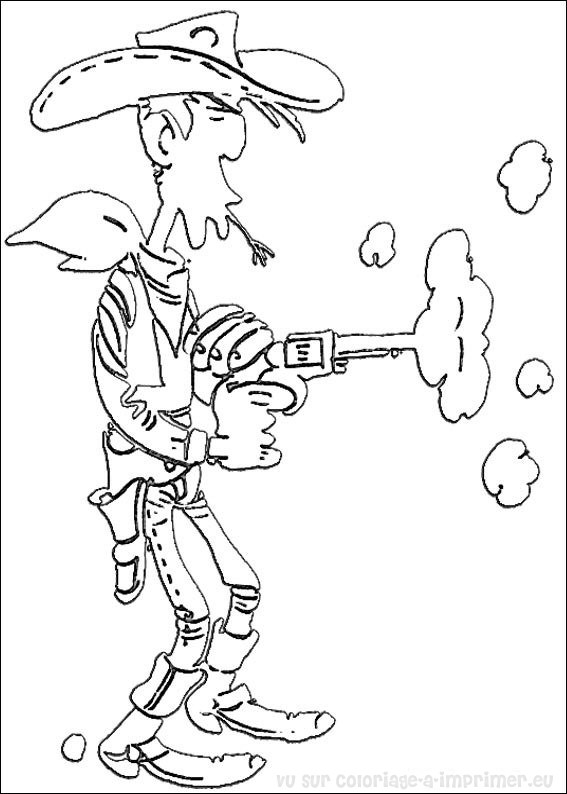 ぬりえページ: ラッキー・ルーク (漫画) #25517 - 無料の印刷可能なぬりえページ