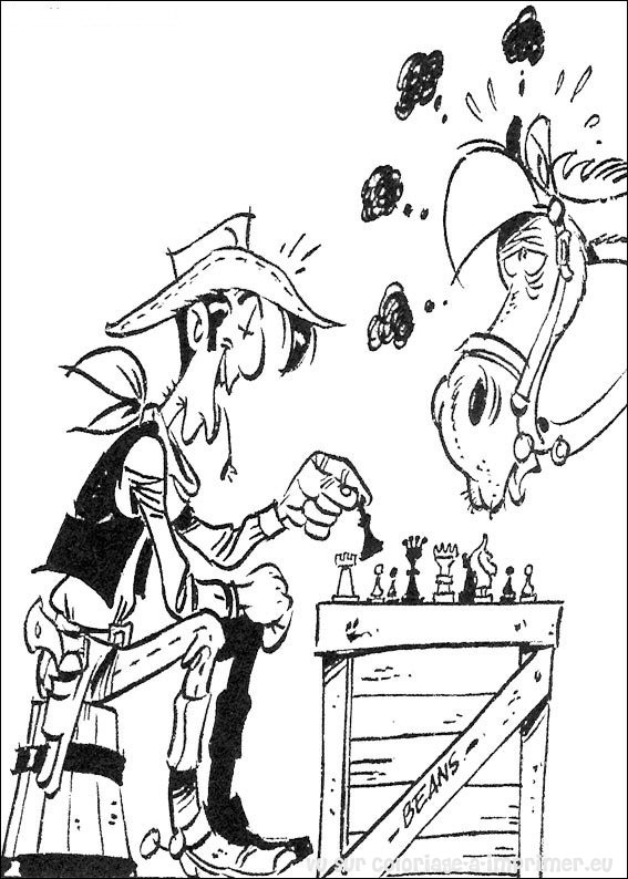 ぬりえページ: ラッキー・ルーク (漫画) #25544 - 無料の印刷可能なぬりえページ