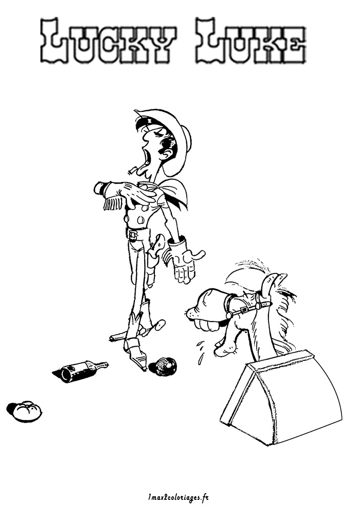 ぬりえページ: ラッキー・ルーク (漫画) #25556 - 無料の印刷可能なぬりえページ