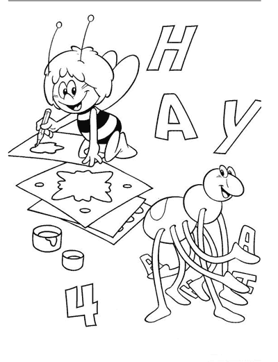 ぬりえページ: 蜂マヤ (漫画) #28333 - 無料の印刷可能なぬりえページ