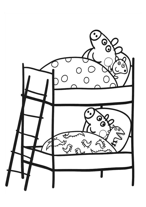 ぬりえページ: Peppa豚 (漫画) #43908 - 無料の印刷可能なぬりえページ