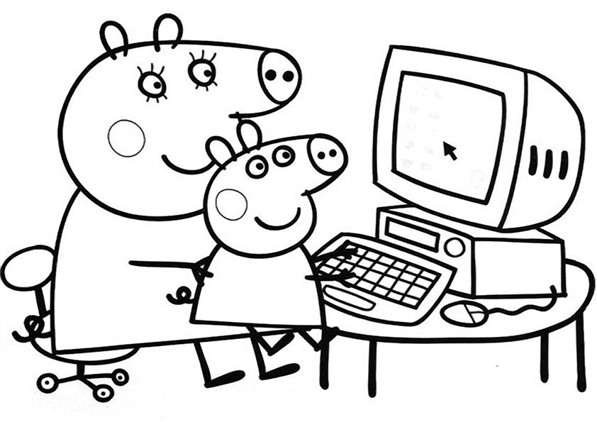 ぬりえページ: Peppa豚 (漫画) #43922 - 無料の印刷可能なぬりえページ