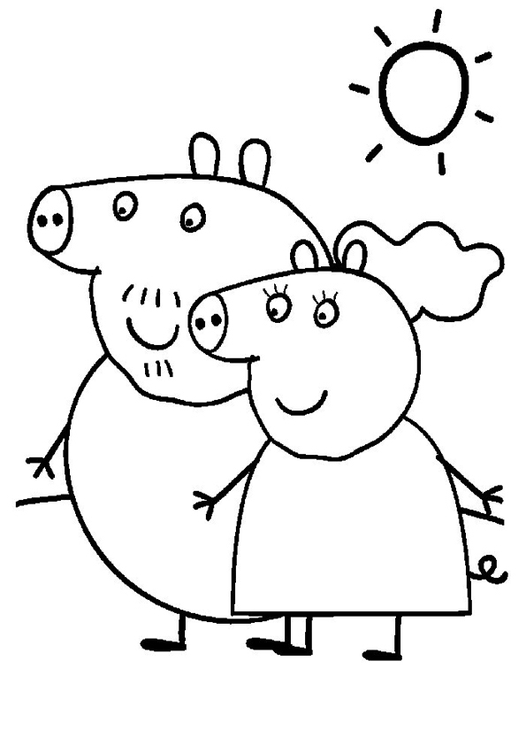 ぬりえページ: Peppa豚 (漫画) #43925 - 無料の印刷可能なぬりえページ