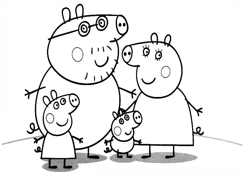 ぬりえページ: Peppa豚 (漫画) #43930 - 無料の印刷可能なぬりえページ