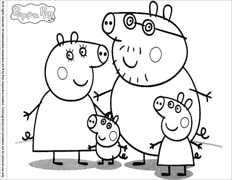ぬりえページ: Peppa豚 (漫画) #43938 - 無料の印刷可能なぬりえページ