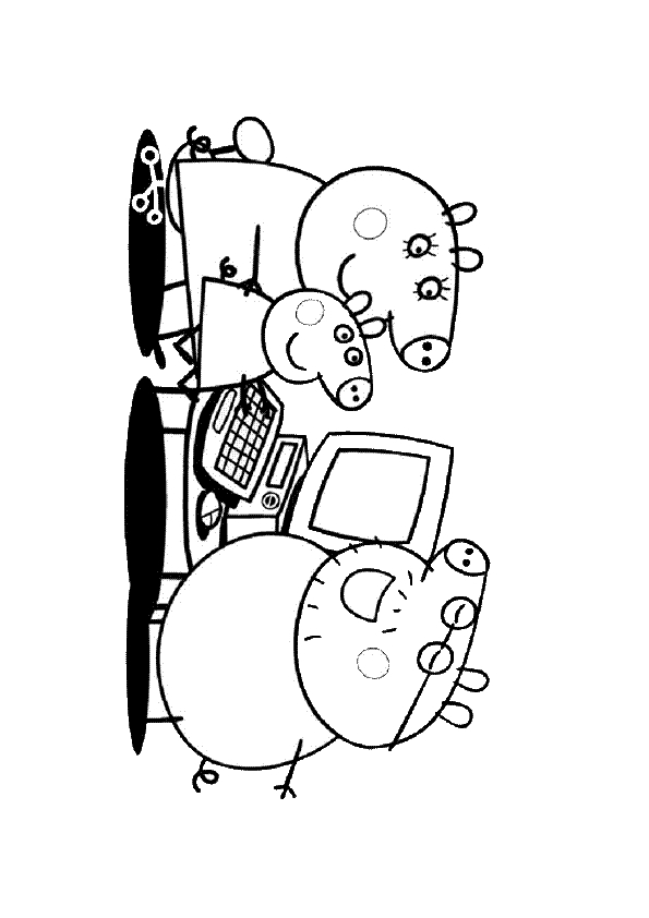 ぬりえページ: Peppa豚 (漫画) #43986 - 無料の印刷可能なぬりえページ