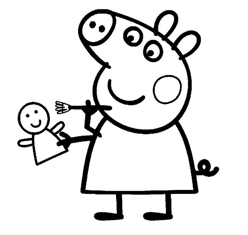 ぬりえページ: Peppa豚 (漫画) #43995 - 無料の印刷可能なぬりえページ