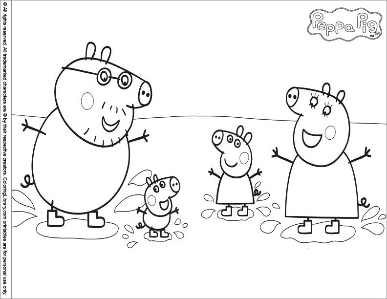 ぬりえページ: Peppa豚 (漫画) #44021 - 無料の印刷可能なぬりえページ