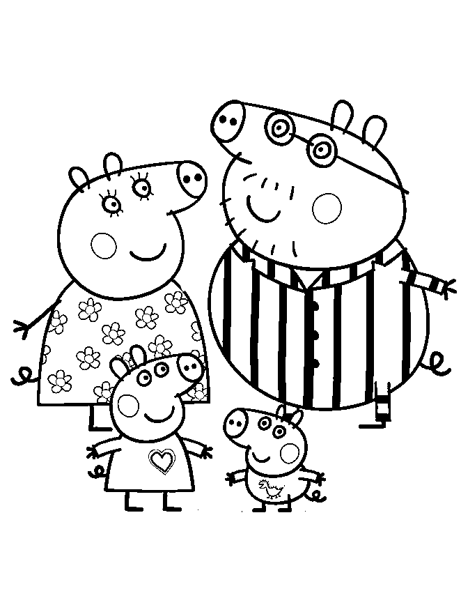 ぬりえページ: Peppa豚 (漫画) #44029 - 無料の印刷可能なぬりえページ
