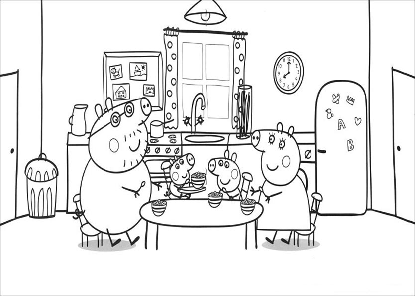 ぬりえページ: Peppa豚 (漫画) #44063 - 無料の印刷可能なぬりえページ