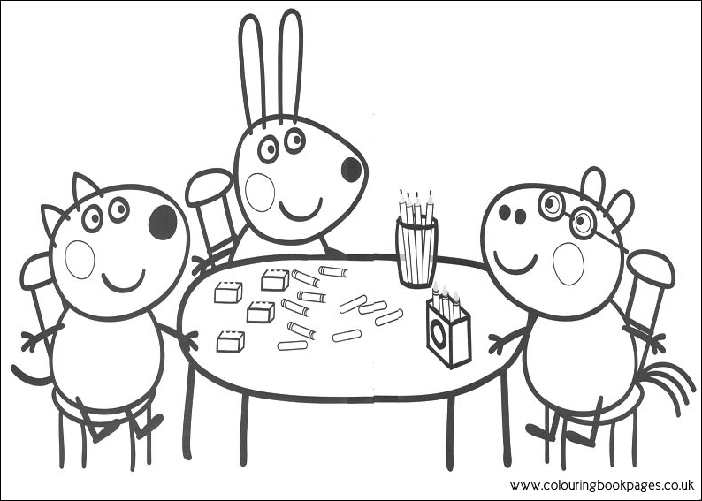 ぬりえページ: Peppa豚 (漫画) #44068 - 無料の印刷可能なぬりえページ