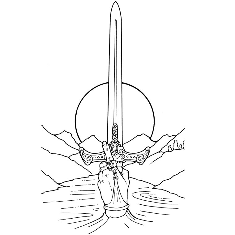 ぬりえページ: 魔法剣エクスカリバー (漫画) #41849 - 無料の印刷可能なぬりえページ